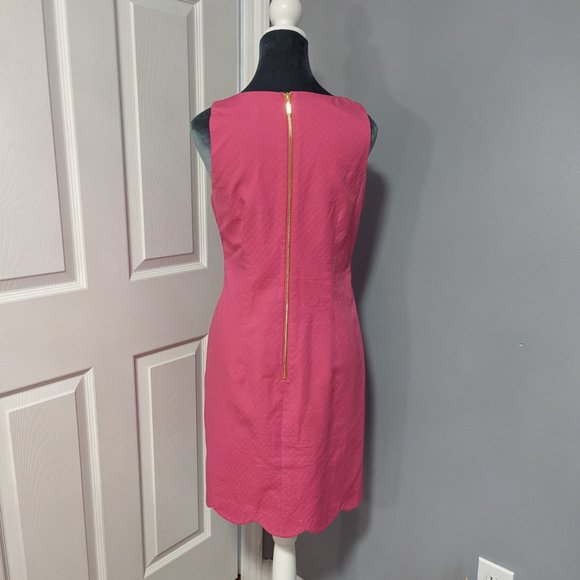 Southern Tide Pink Shift Dress with Scalloped Hem - Picture 5 of 12
